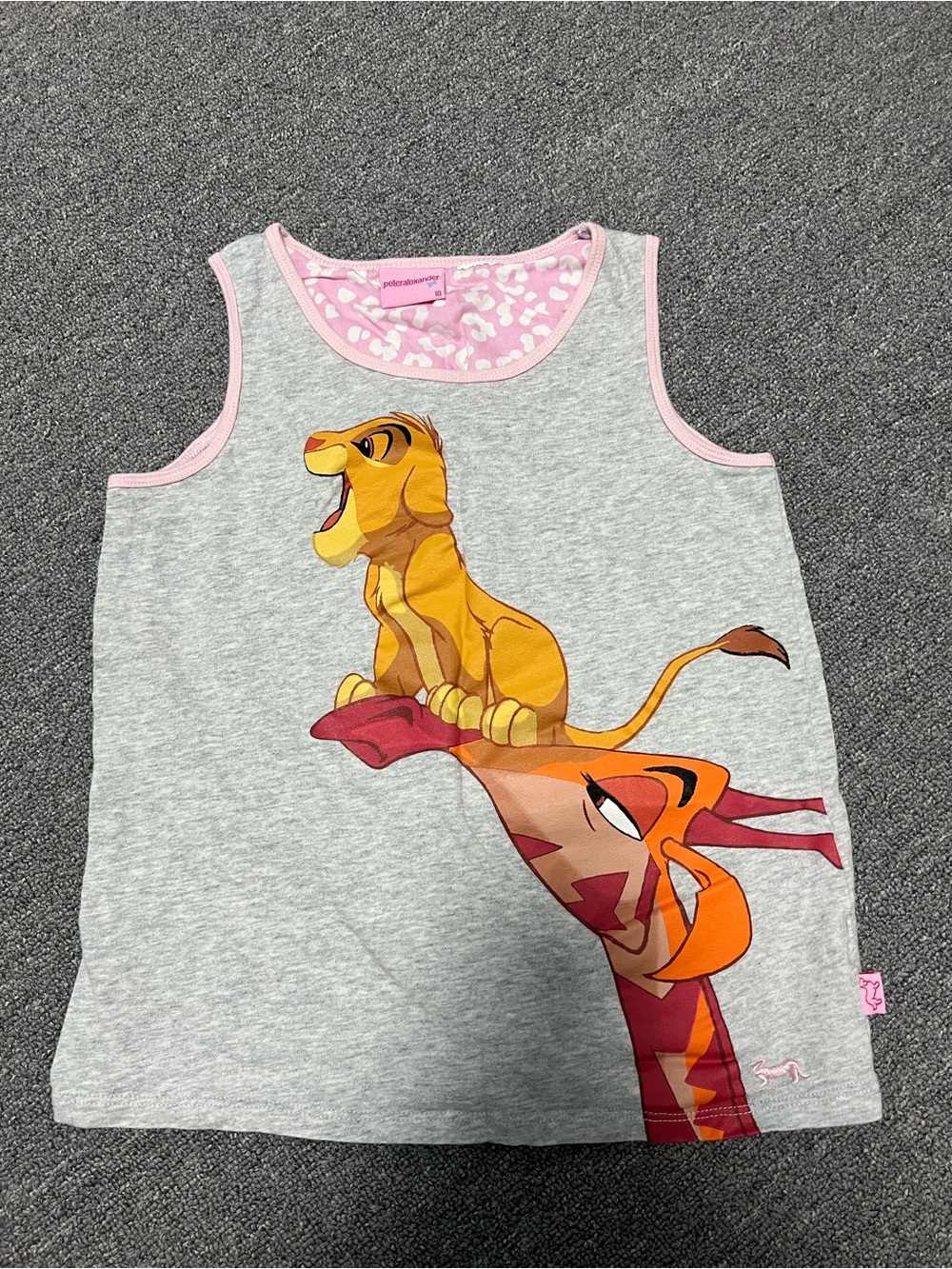 Peter Alexander Girls' Gray King Loin Simba Tank Top